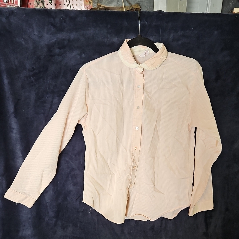 Vintage Pink checkered Button-Up Shirt